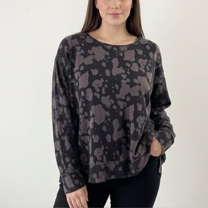 Acid Wash Bleach Dye Oversized Lightweight Sweatshirt XL Rachel Hollis Indie